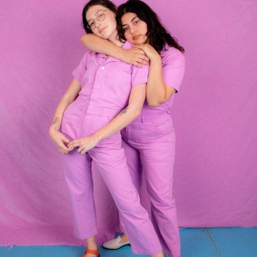 Big Bud Press Short Sleeve Jumpsuit in Lilac - Picture 2 of 8